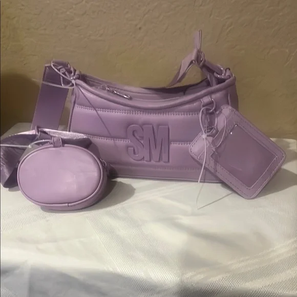 Purple Shoulder Bag Set with Elegant Design - Picture 1 of 4